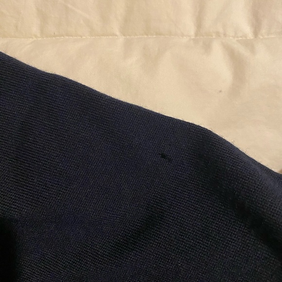 J. Crew Contrast Navy Cardigan - Picture 7 of 7